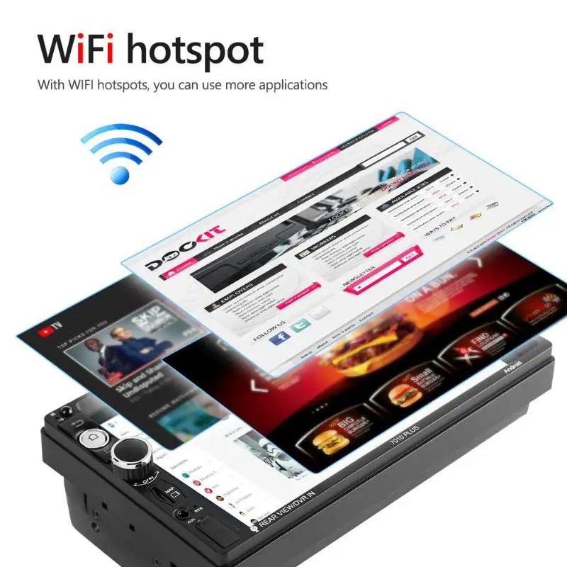 SWM 7010PLUS 7 дюймов Android 9,0 автомобильный MP5 плеер WiFi gps навигация USB AUX Bluetooth 4,1 FM AM RDS радио приемник головное устройство