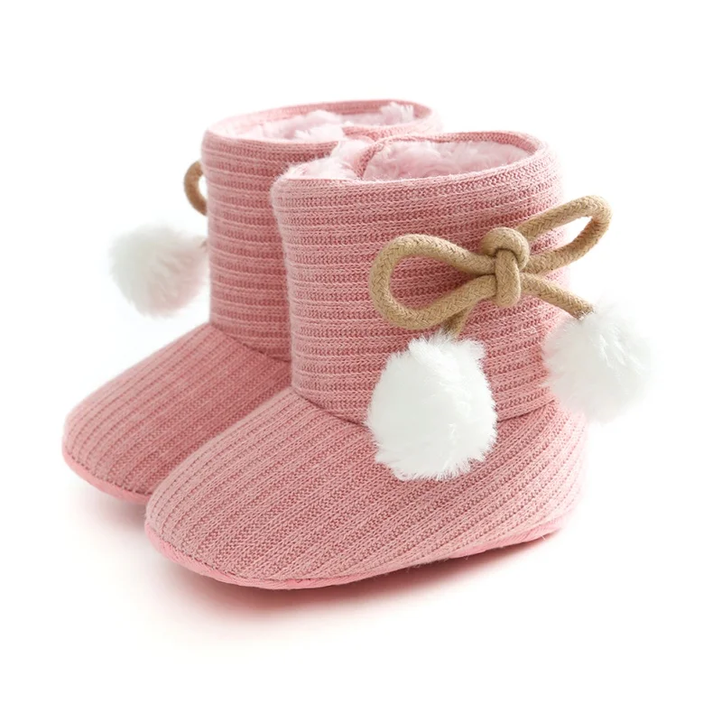 Newborn Baby Infant Toddler Boy Girl Unisex Casual Snow Boots Crib Shoes Prewalker Booties 0-18M - Цвет: P2