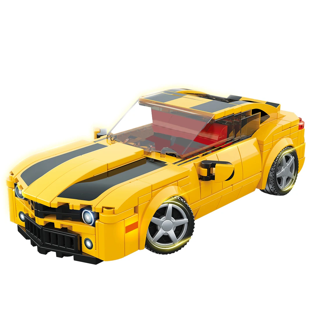 

340Pcs MOC Technic Series Racing Car Bricks Model Sports Car Building Blocks Model Toy Gift - Static Version Yellow