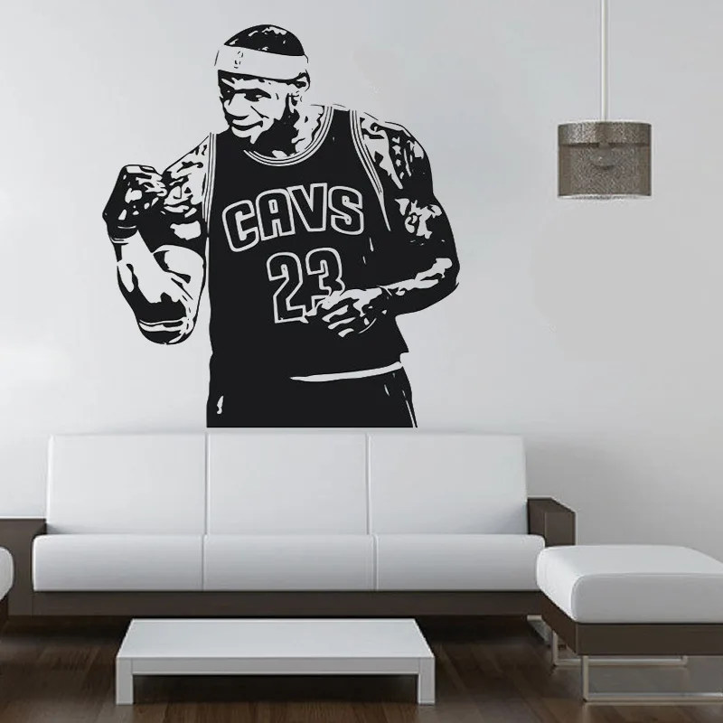 

NBA Cleveland Cavaliers LeBron James Wall Stickers BOY'S Dormitory Bar Basketball Hall Decorative Stickers KS1091