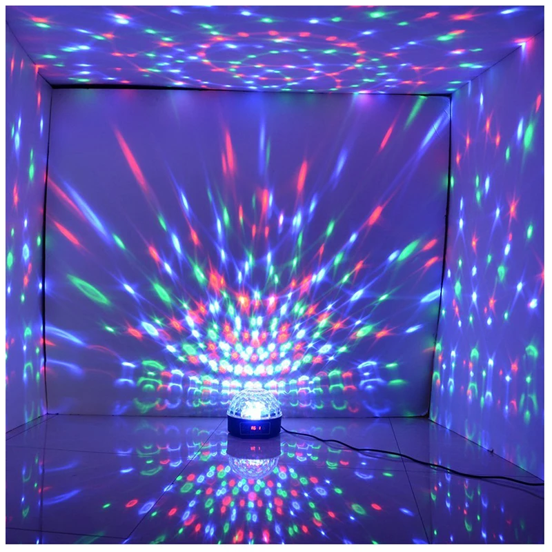 Светодиодный RGB светильник с эффектом волшебного шара диско прожектор DMX для