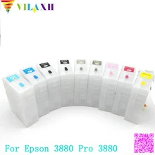 Vilaxh 3880 pro 3880 9 шт. T5801 пустой многоразовый картридж для epson Stylus pro 3880 чернила для принтера с чипом