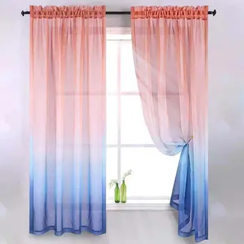 

Gradient Blackout Window Curtains for Living Room Kitchen Modern Tulle Curtains for Bedroom Window Curtain Fabric Drapes