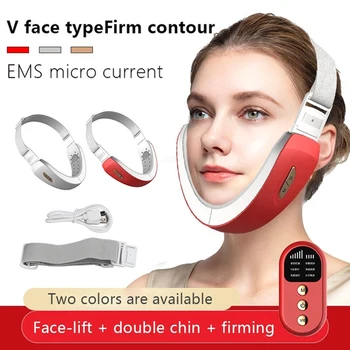 

EMS Vibration massage Face Chin Slimming Double Face Massager Lifting And Tightening V Face Thin Masseter Beauty Products