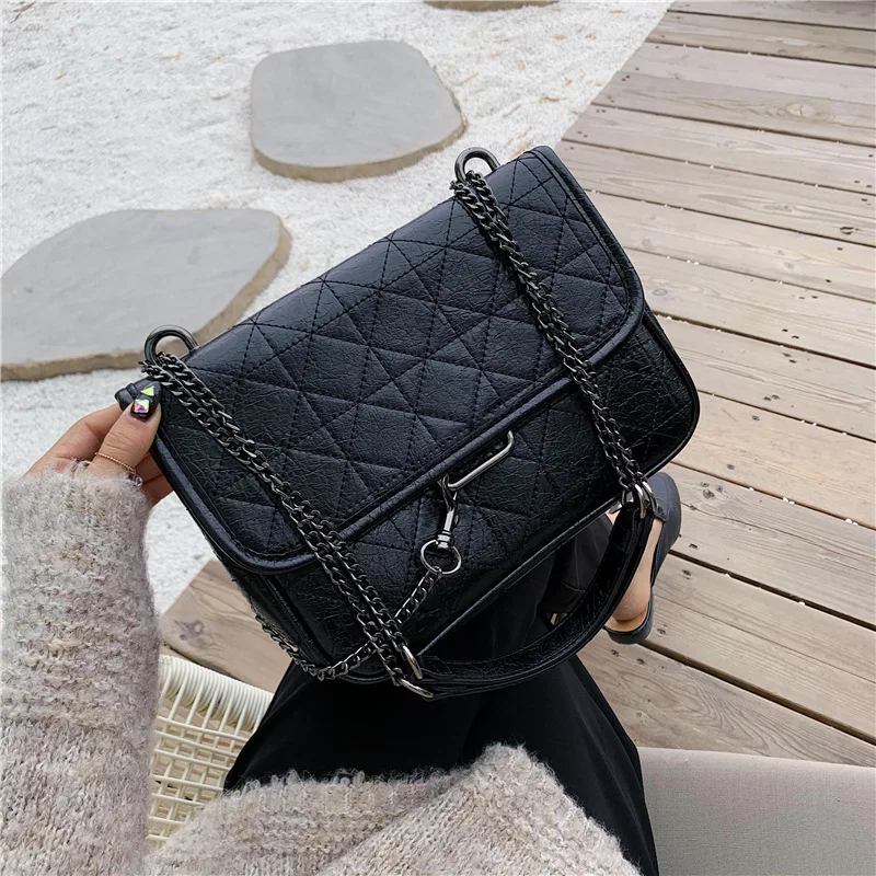 

Autumn And Winter New Arrival Rhombus Chain Bag Women's 2020 New Style Korean-style Versatile Shoulder Fashion Casual Square Sli