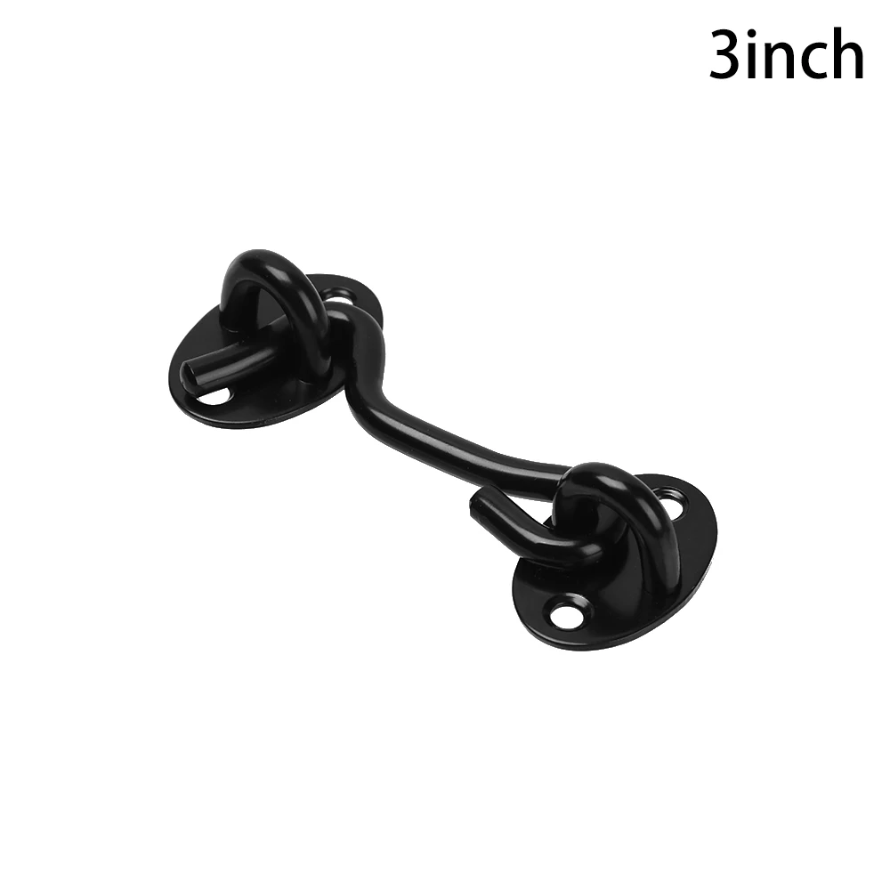 3inch 1 шт. дверной крючок из нержавеющей стали, мебель, оконный замок, замок, сарай, дверь, держатель для ловли с установкой винтов, фурнитура - Цвет: 3inch
