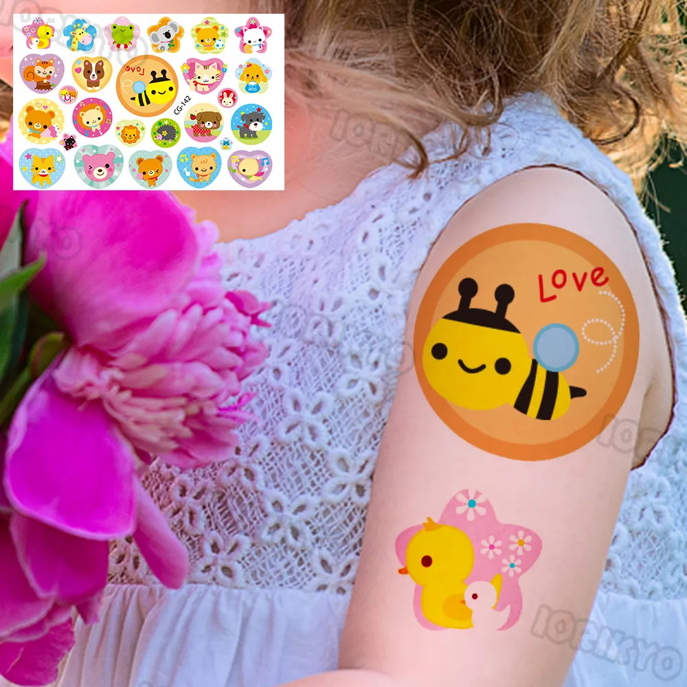 Funny Watercolor Temporary Tattoos For Kids Boys Girls Baby Car Dog Dinosaur Tattoo Sticker Fake Heart Small Tatoos Hands Neck Temporary Tattoos Aliexpress