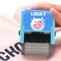 name stamp-L-8 Заказная детская одежда с рисунком в виде ракушки, водонепроницаемый детский штамп с именем, детский штамп с именем для дома и школы - Цвет: name stamp-L-8