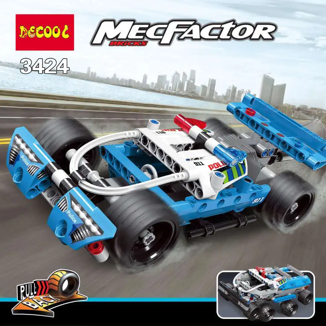 

DECOOL di ku 3423-3424 Science And Technology Warrior New Style Combination Fight Inserted le shi Car Top Grade Toy Boy Building