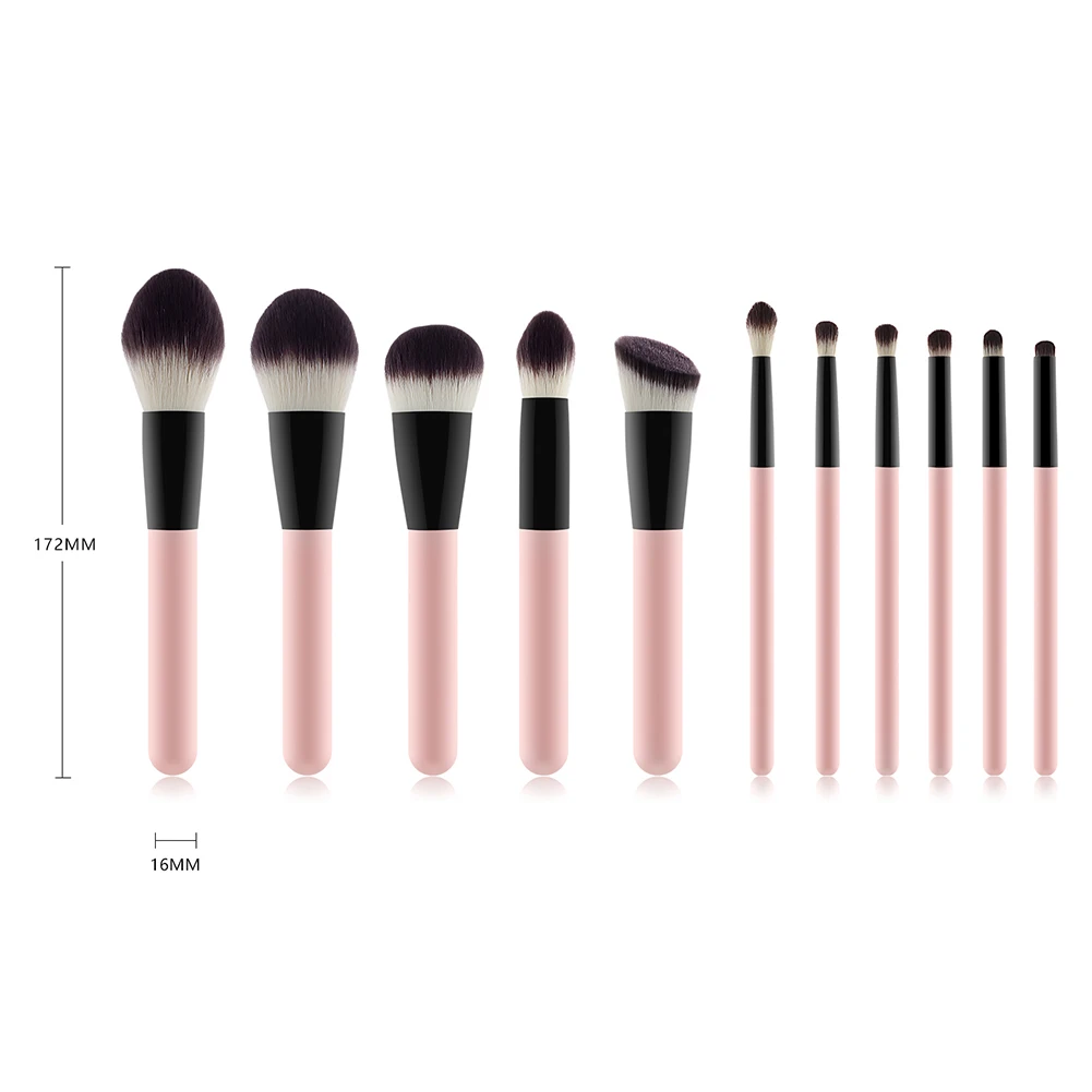 Hot 11Pcs Professional High-end Makeup Set for Powder Foundation Eyeshadow Blush Concealer Makeup Brush Cosmetics Beauty Tools