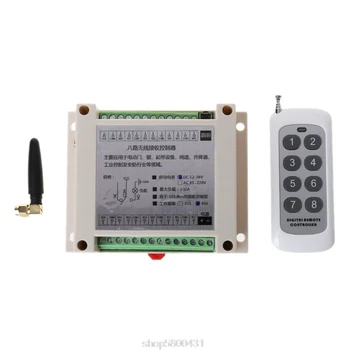 

1Set 433Mhz DC12V 8CH RF Wireless Switch Remote Controller System Relay Receiver 8 Button Transmitter N05 20 Dropshipping