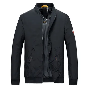

Men's Winter Jacket Casual Fashion Men's Autumn Winter Casual Pure Color Stand Collar Zipper Outdoor Sport Coat Blazer Plus Size