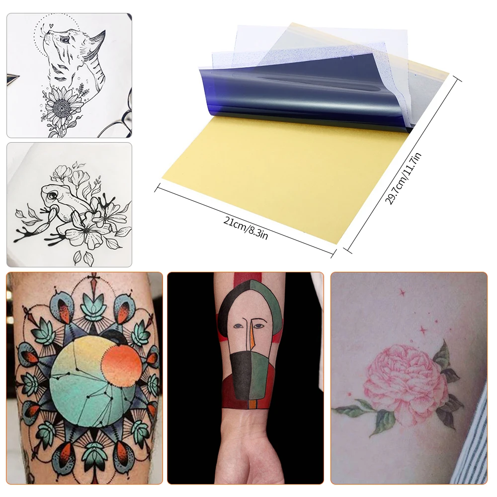 Портативный Трафарет для переноса татуировок, мини копир, принтер, совместимый с мобильным телефоном, устройство с 100 шт., трафарет для тату, бумага