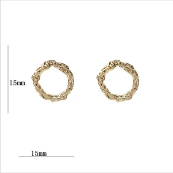 

S925 ear-pin Korea temperament contracted ins wind irregular high - class feeling ear studs French retro ear studs female