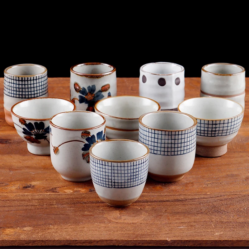 Retro Japanese Ceramic Soup Cup Teacup Coffee Wine Cups