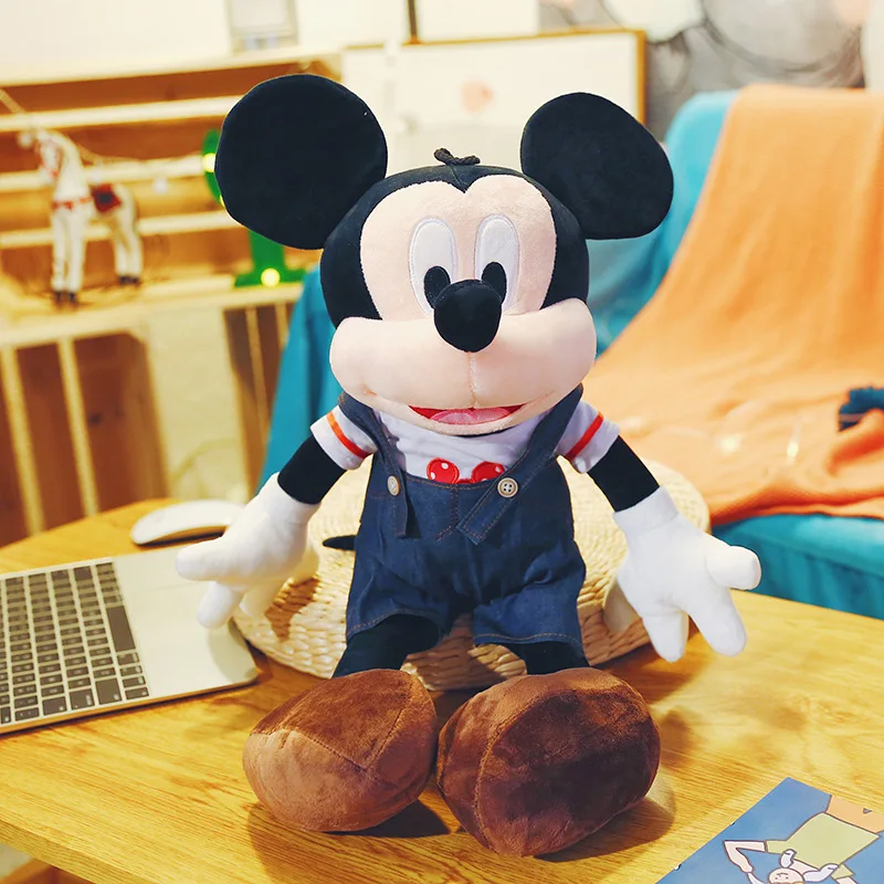 Влюбленные ковбой Микки и Минни Маус плюшевый игрушечный набор Микки Минни мягкая игрушечная Печать Подушка успокаивающий детский подарок - Цвет: Mickey