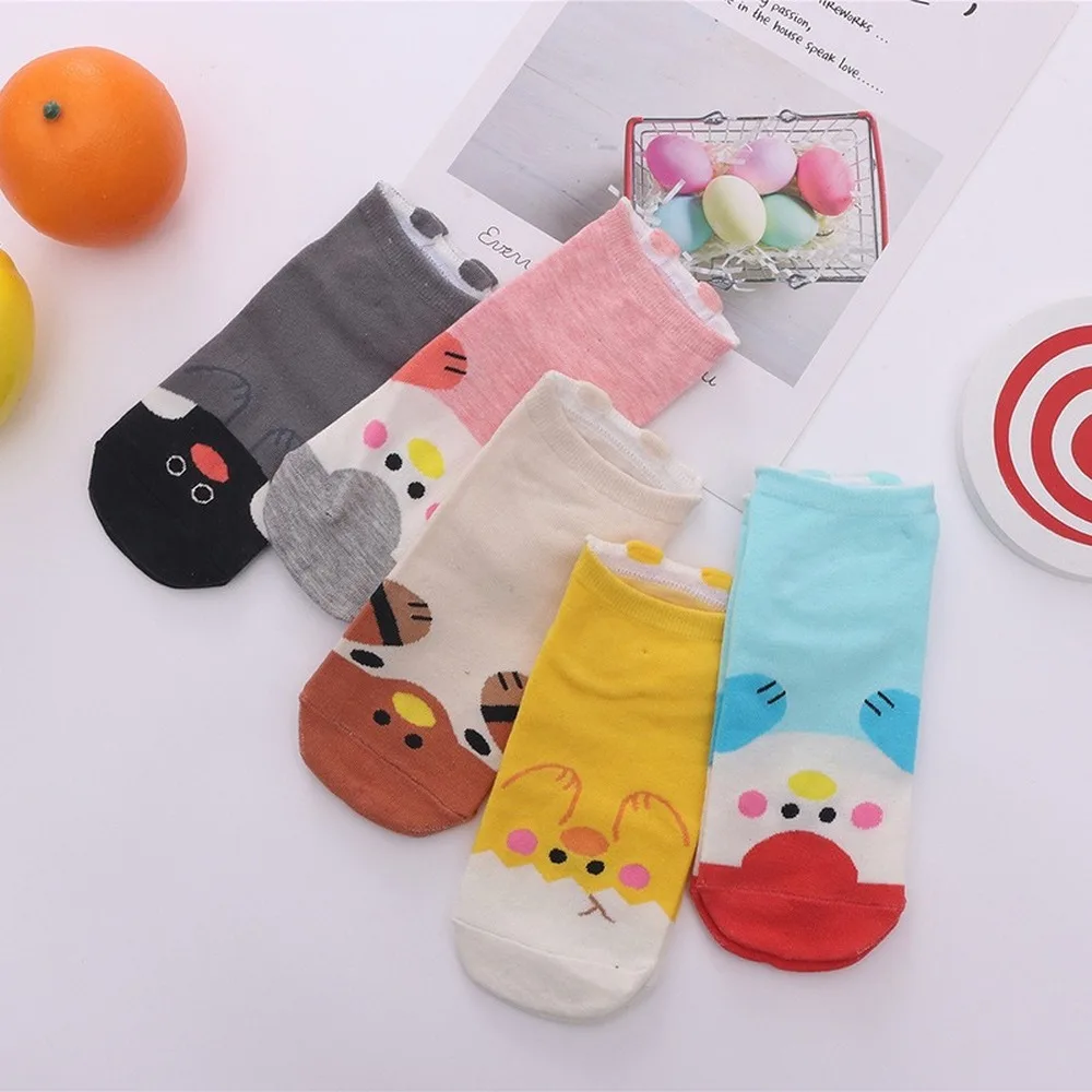 

Fashion Harajuku Short Socks Women Summer Socks Kawaii Cartoon Cute Socks Women Cotton White Bobbysocks Ladies Japanese Anklets