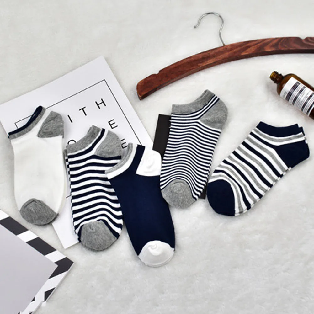 Stripe Short Sock Women Men Ankle Hight Socks Random Color Boat Socks