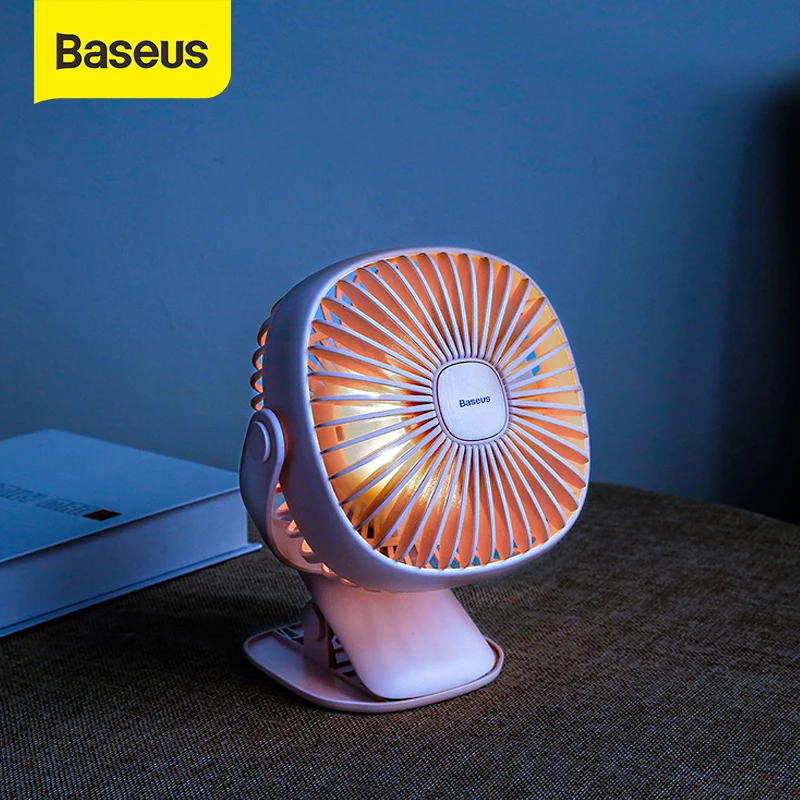 Mini Fan Portable Desktop Fan Clip Fan Adjustable Angle USB Clip Fan Dormitory Desktop Outdoor Car Clip Fan Color : Pink