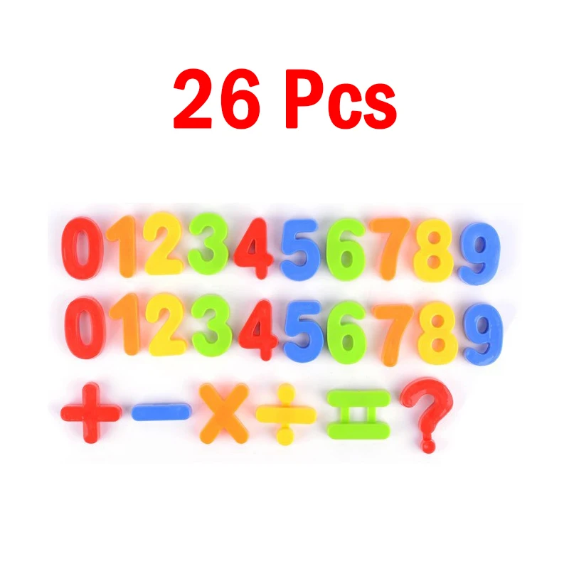 26pcs Magnetic Letter Numbers Alphabet Fridge Magnets Colorful ABC 123 Educational Kids Learning Spelling Counting Education Toy 6