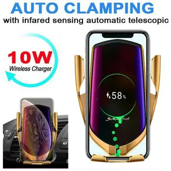 

Automatic Clamping Wireless Car Charger Holder Qi Fast Charging Infrared Sensor for iPhone Samsung Huawei Xiaomi TXTB1