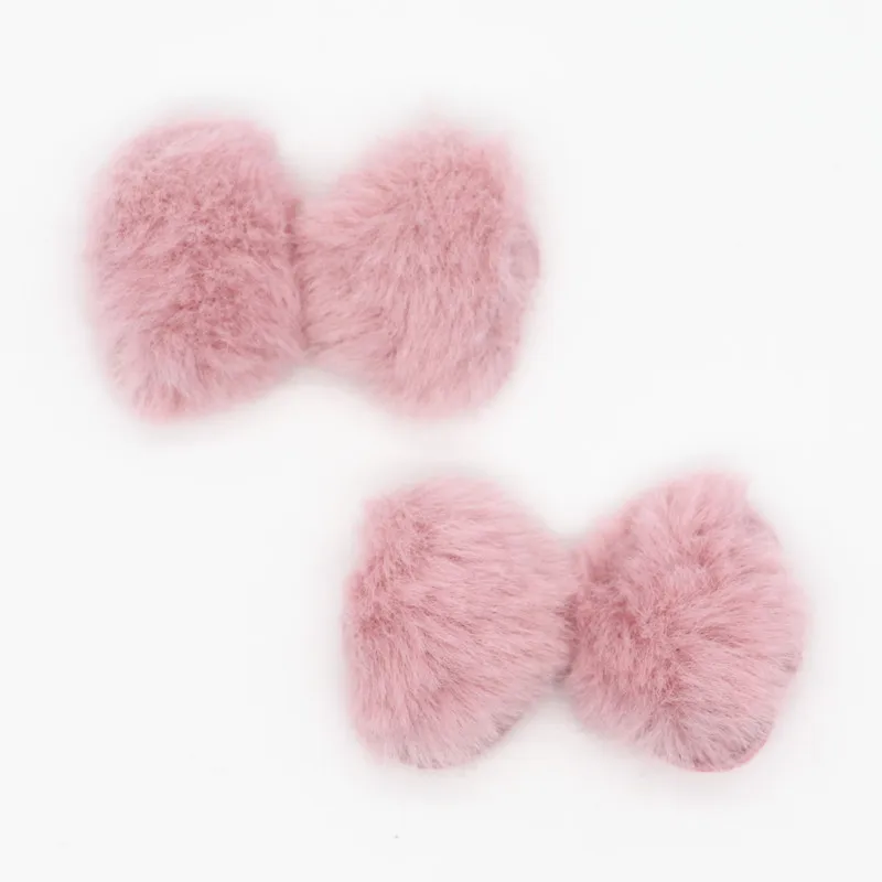 10 PCS Bowknot Plush Patches Appliques For Clothing Craft Sewing Supplies DIY Hair Clips Decoration Y19081303