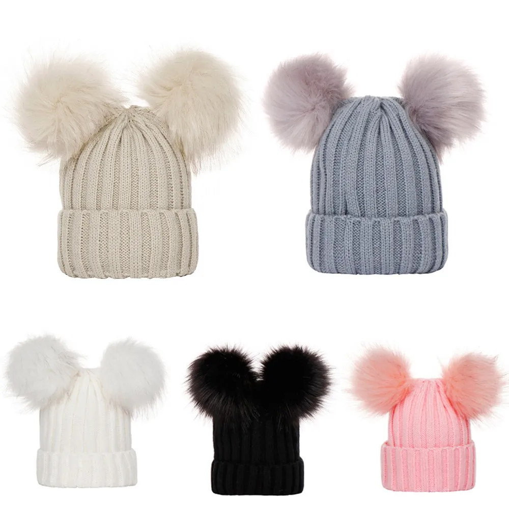 

Warm Winter knitted Hat For Men And Women Ladies Fashion Cap Breathable Solid Color Rabbit Cap апка женская Chapeau Femme