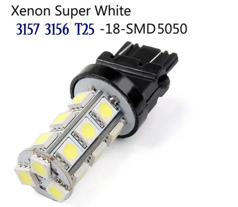 T25 3156 3157 светодиодный светильник супер яркий белый 18SMD светодиодный сигнальный светильник задний тормоз Стоп обратный резервный светодиодный светильник Автомобильный светодиодный светильник для бега