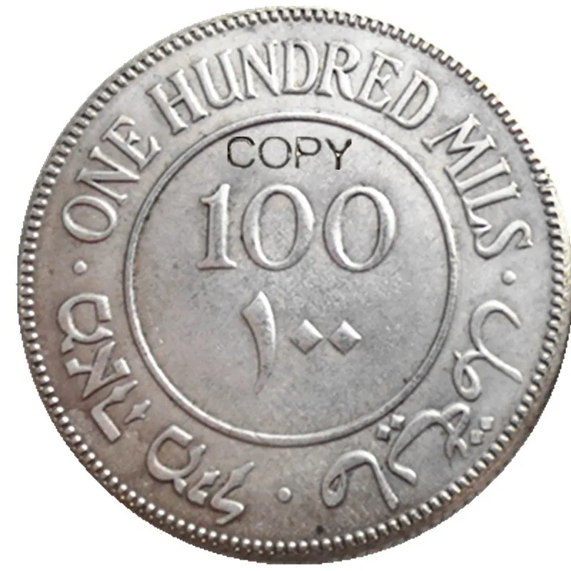 Набор из(1927-1942) 8 шт, Израиль Палестина, британский мандаты 100 милс посеребренные монеты КОПИЯ