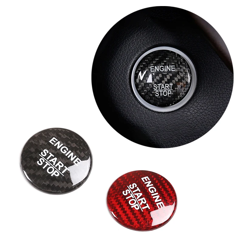 

Car Start Stop Engine Push Button Sticker Accessory Real Carbon Fiber For Mercedes Benz C CLA GLA GLC GLE GLS Class W205 2015-20