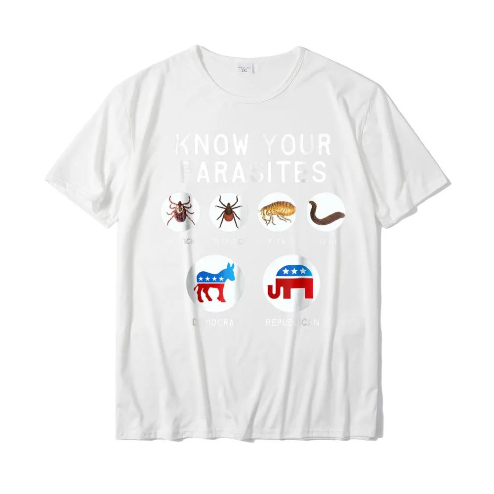 Tops T Shirt Casual April FOOL DAY 2021 Fashion Customized Short Sleeve Pure Cotton O-Neck Boy T Shirt Customized T-shirts Libertarian T Shirt - Know Your Parasites__19623 white