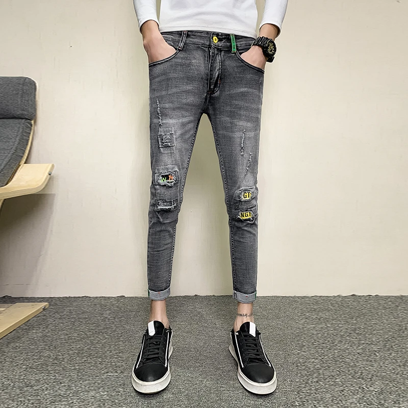 men's ankle length skinny jeans