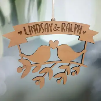 

Love Birds Ornament, Custom Christmas Ornament, Couples Ornaments, Personalized Ornaments, Xmas Decor, Christmas gift, Christmas