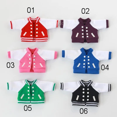 1 шт. высокое качество бейсбольное пальто Одежда для Blyth, Azone, Middle Blyth, Ixdoll, OB11, 1/6 1/8 BJD куклы наряды Аксессуары - Цвет: 05
