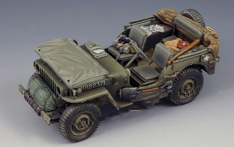 В разобранном виде 1/35 Древние аксессуары набор(без автомобиля) Стенд смолы фигурка Неокрашенная модель комплект
