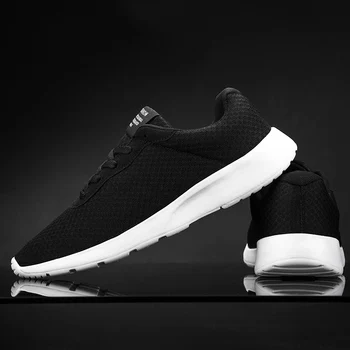 

Men Sneakers Men Casual Shoes Brand Men Shoes Male Mesh Flats Plus Size Loafers Breathable Slip Sapato Masculino Footwear 39-47