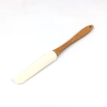 

Scraper Durable Wood Handle Utensil Spatula Cream Butter Removable Silicone