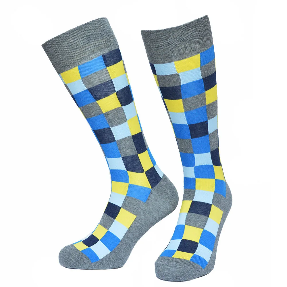 Британский стиль, повседневные мужские носки, популярные цветные хлопковые мужские носки, Chaussette Homme, Длинные Носки Happy calcetines - Цвет: 43w86