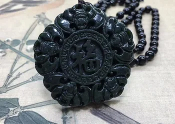 

Hetian Qingyu Wufu Linmen men and women pendants