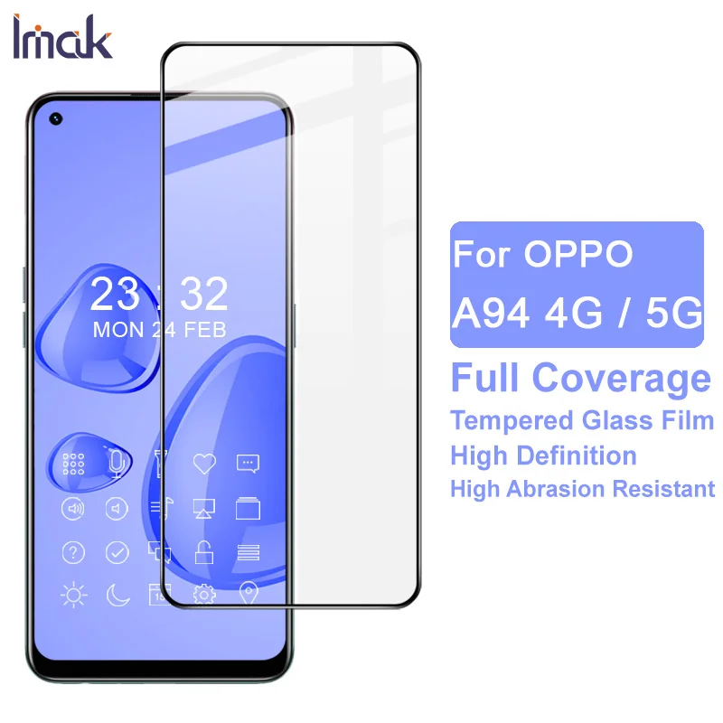 Oppo A94 5G 6 43 &quotimak Pro + закаленное Стекло протектор для 4G полный Экран клеевой