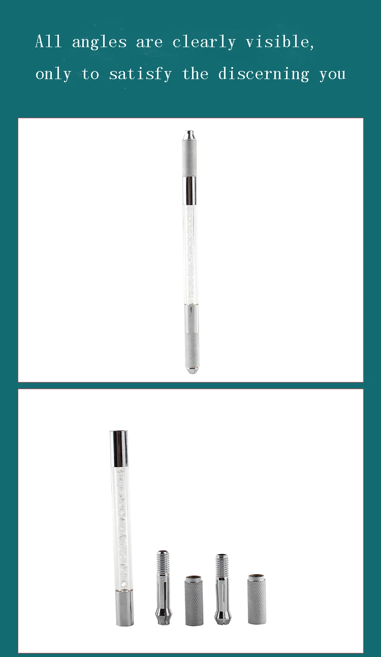 White Double head Handmade Eyebrow Pen Semi-Permanent Embroidery Tattoo Machine High quality Eyebrow Pencils for shader