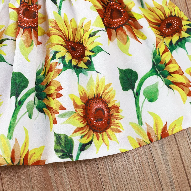 baby girl flower skirt 2pcs set kids clothes outfit (2)