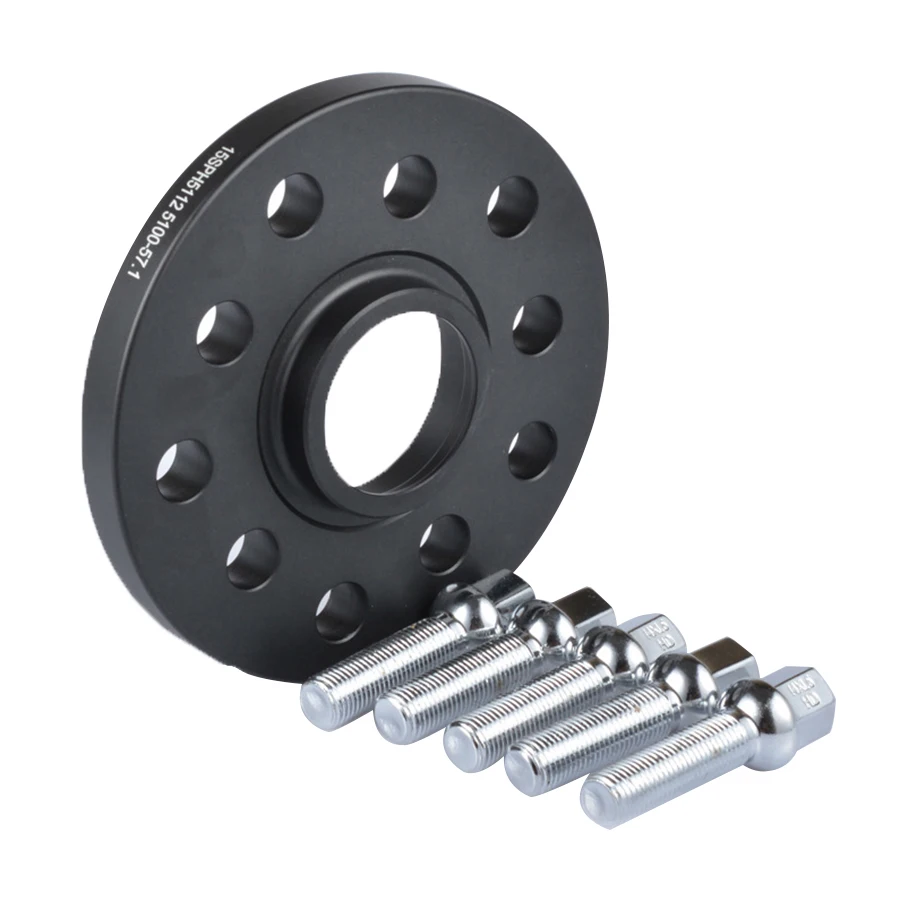 

2PCS 15mm Wheel Spacer Centric 5*112/5*100 Forged Aluminum Shims Tire Hub Spacers Shims STUD+M14*1.5 Lug Nuts Car Accessories