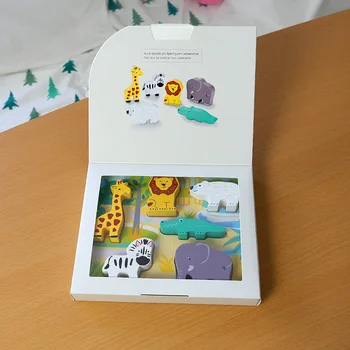 

Children's building blocks puzzle three-dimensional animal toys Children's early education kindergarten teaching aids blocks