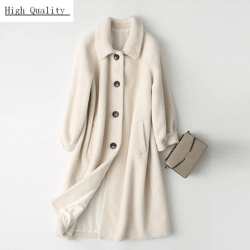 

Fashion Plus Size Sheep Wool Fur Coat Women Long Luxury Real Fur Jacket Natural Fur Korean Harajuku Winter Women Clothes