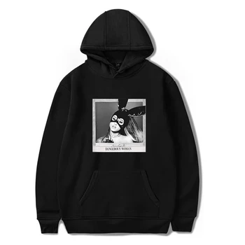

New 2019 Ariana Grande Hoodie Print Hooded Women Men Sweatshirt Clothes Harajuku Casual Hot Sale Hoodies Kpop Sweatshirts