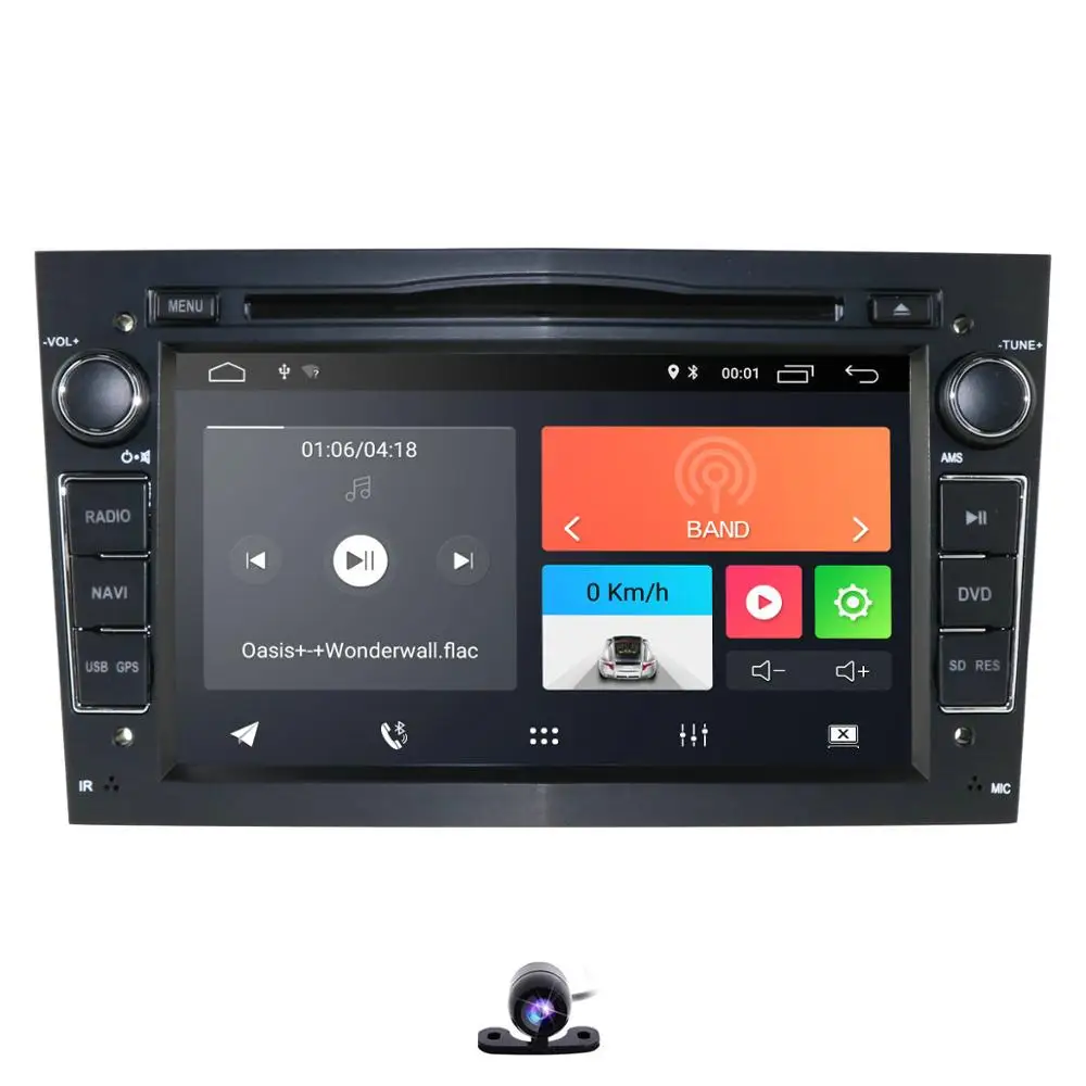 Автомобильный мультимедийный плеер gps Android 9,0 2 Din DVD Automotivo для OPEL/ASTRA/Zafira/Combo/Corsa/Antara/Vivaro радио FM DSP DVR TPMS - Цвет: black