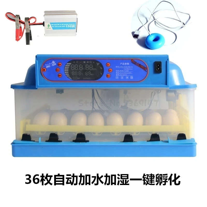 Incubator Automatic Household Type Chicken Duck Goose Incubator 72 Small Incubator Intelligent Temperature Control - Цвет: Алый
