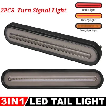 

NEW 1Pair Truck Trailer LED Taillight 12-24V 2835 SMD Neon Lamp LED RV Trailer Stop Flowing Turn Signal Brake Rear Tail Light