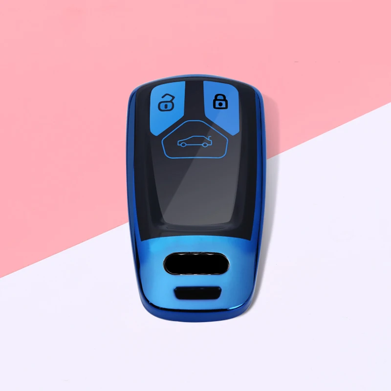 

New TPU car key case for Audi A4 new A4L A5 A6L QT S5 S7 Q7 TTS car accessories keychain keyring new car interior decoration